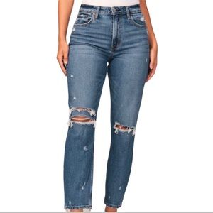 NWT Abercrombie & Fitch Curve Love High Rise The Mom Jean Women’s 36/22S Plus
